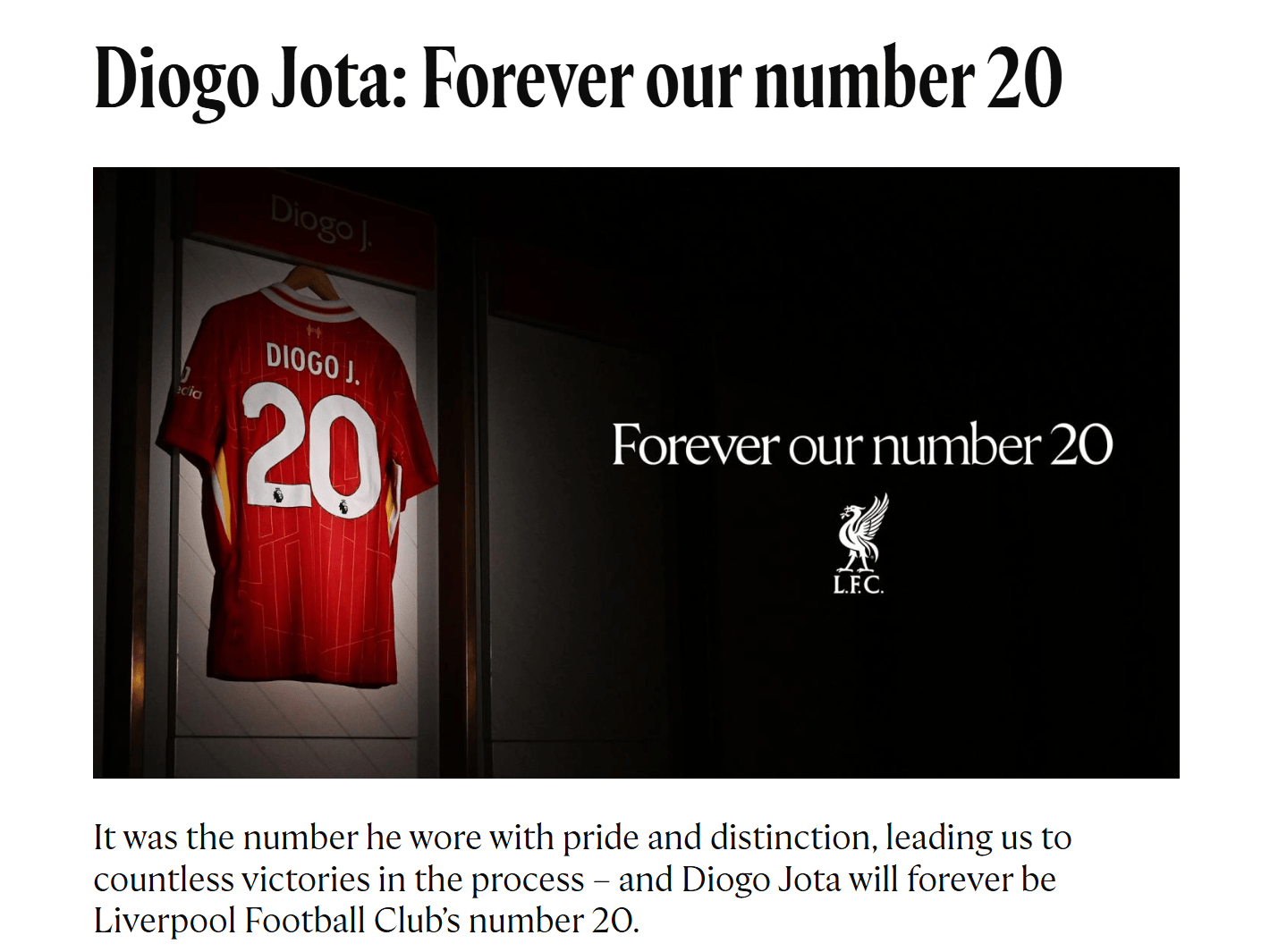 关于FORWARDS—FOREVER！利物浦官网为若塔设单项的信息
